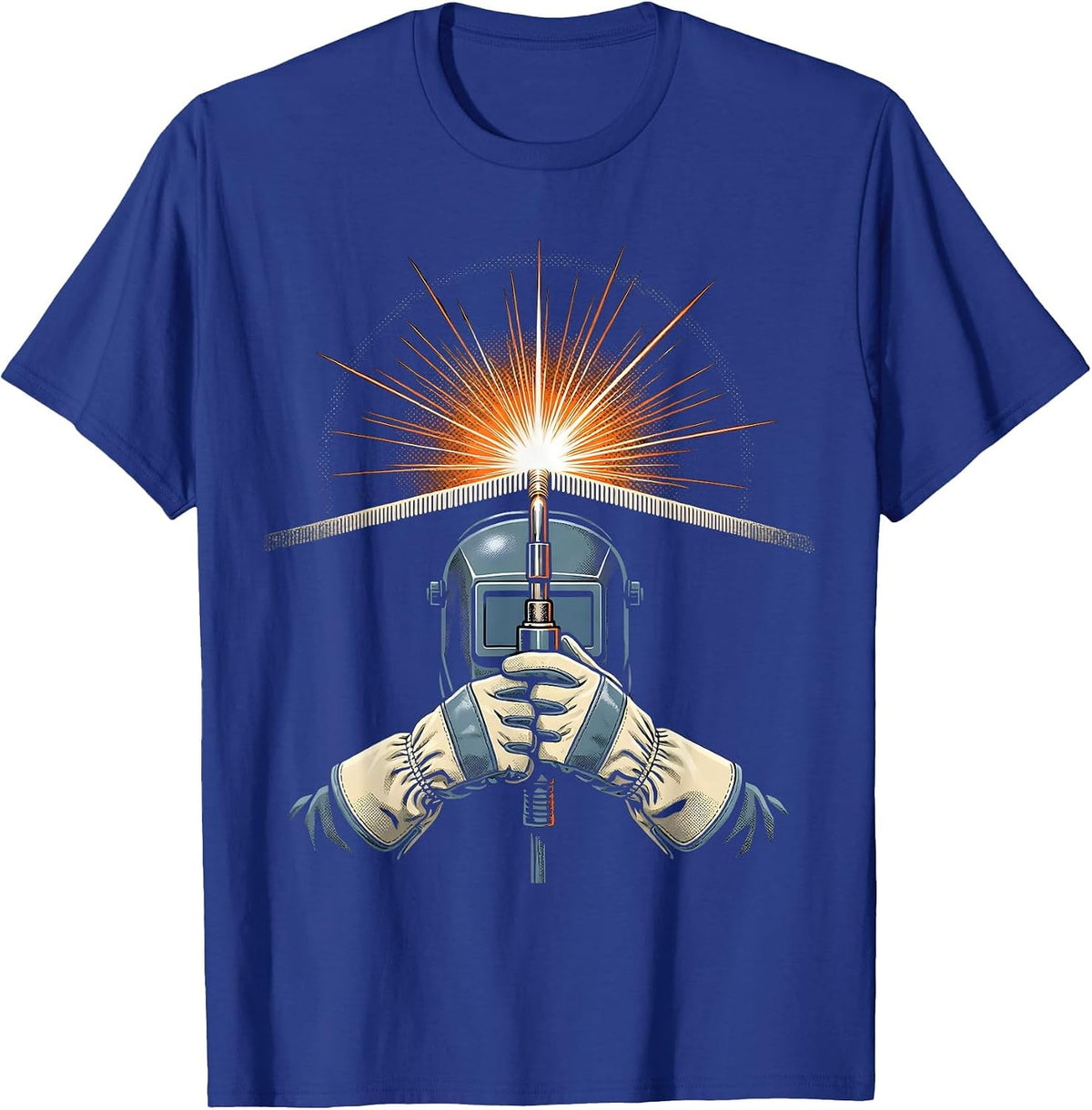 Welding Torch MIG TIG Metal Worker Trade Pride T-Shirt - Royal Blue
