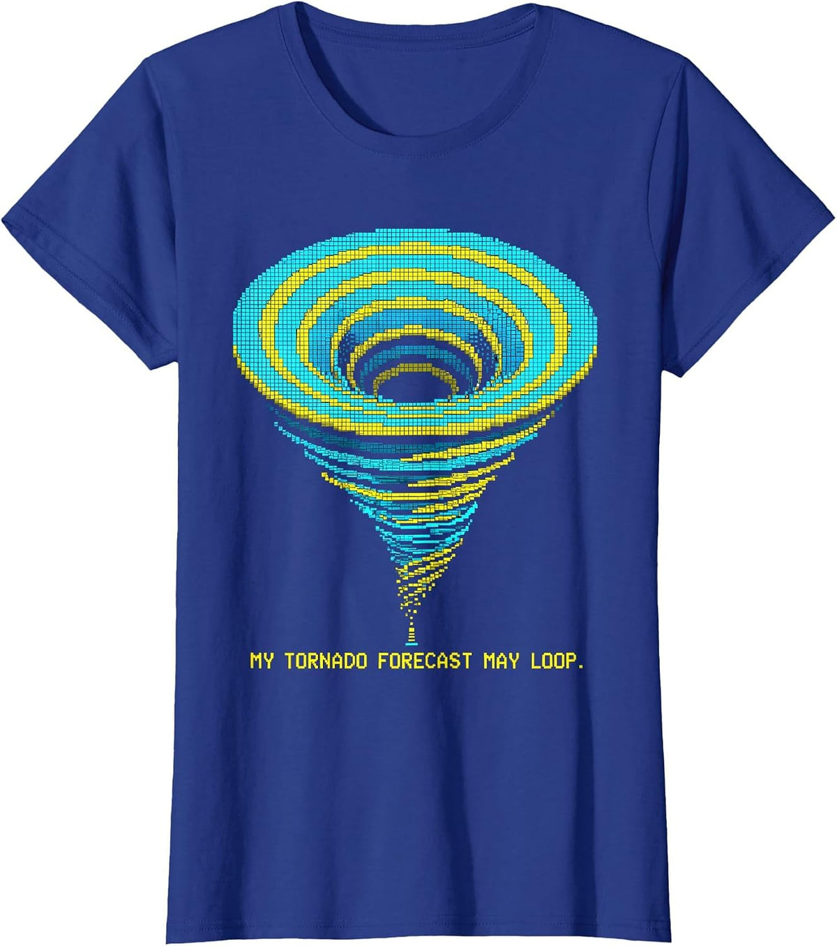 Women's My Tornado Forecast May Loop Funny Storm Chaser Meteorology T-Shirt - Royal Blue