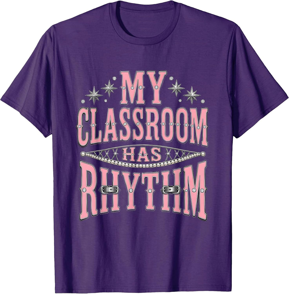 My Classroom Has Rhythm Music Teacher Design T-Shirt - Purple