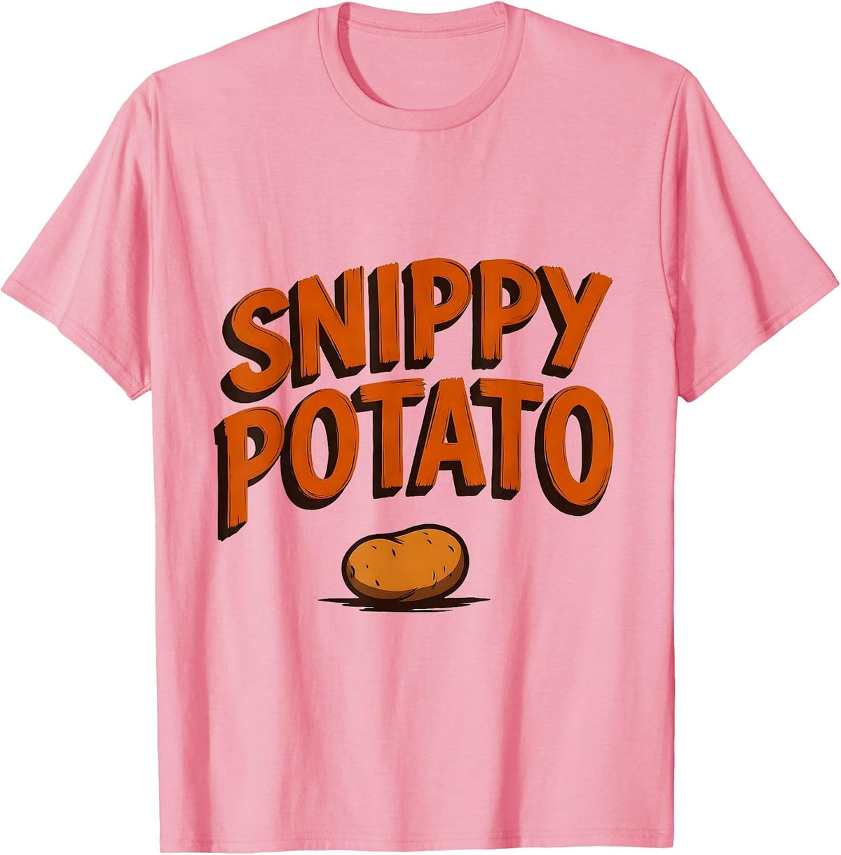 Men's Snippy Potato Funny Grouchy Potato Sweet Potato Couple T-Shirt - Pink