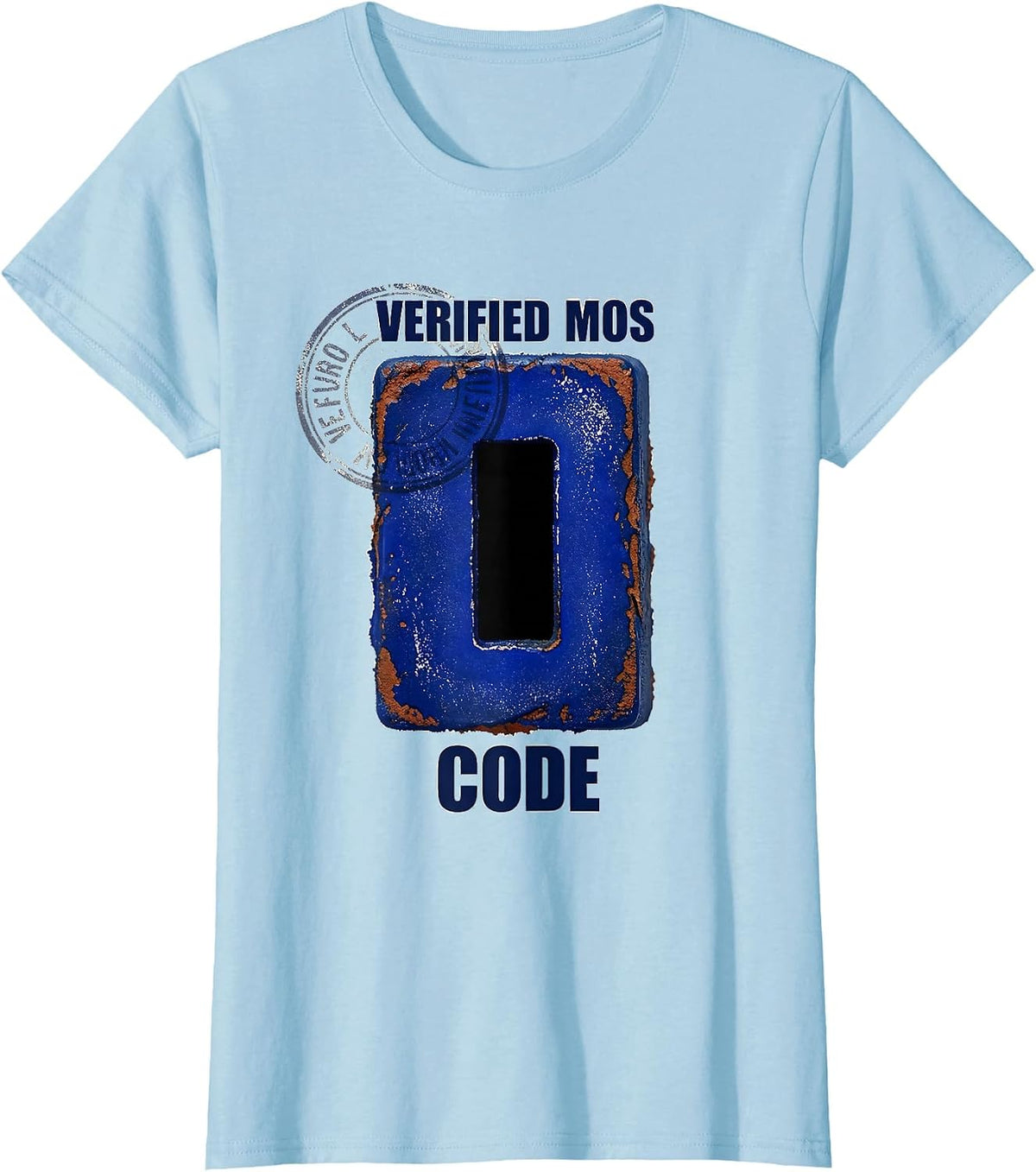 Verified MOS Code Vintage Military Veteran Branch Pride T-Shirt - Baby Blue