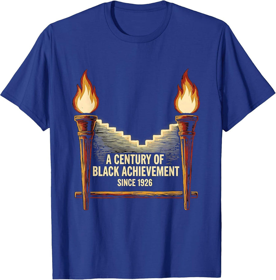 A Century Of Black Achievement Since 1926 Centennial T-Shirt - Royal Blue