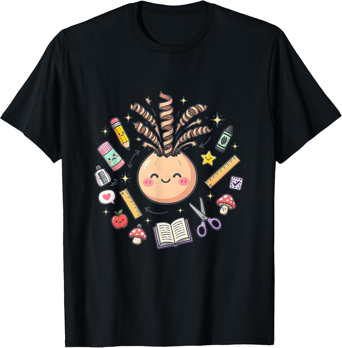 Men's Kindergarten Teacher Pencil Sharpener Art T-Shirt - Black