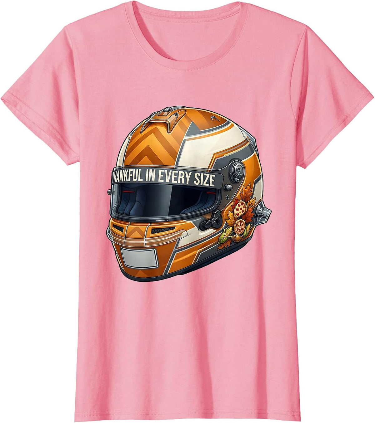 Women's Thankful in Every Size Plus Thanksgiving Design T-Shirt - Pink