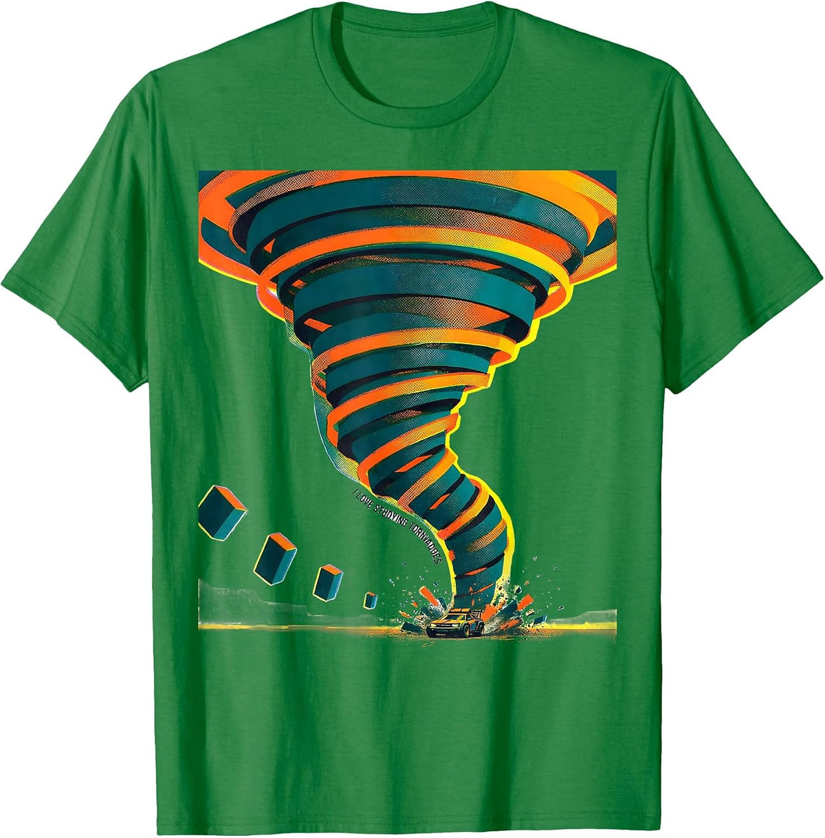 Men's I Love Studying Tornadoes Funny Storm Chaser Meteorology T-Shirt - Kelly Green