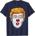 Funny Anti Trump Clown 2024 Election Halloween Costume T-Shirt - Navy Blue