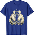 Boxer Gloves Raised in Victory Graphic Tee T-Shirt - Royal Blue