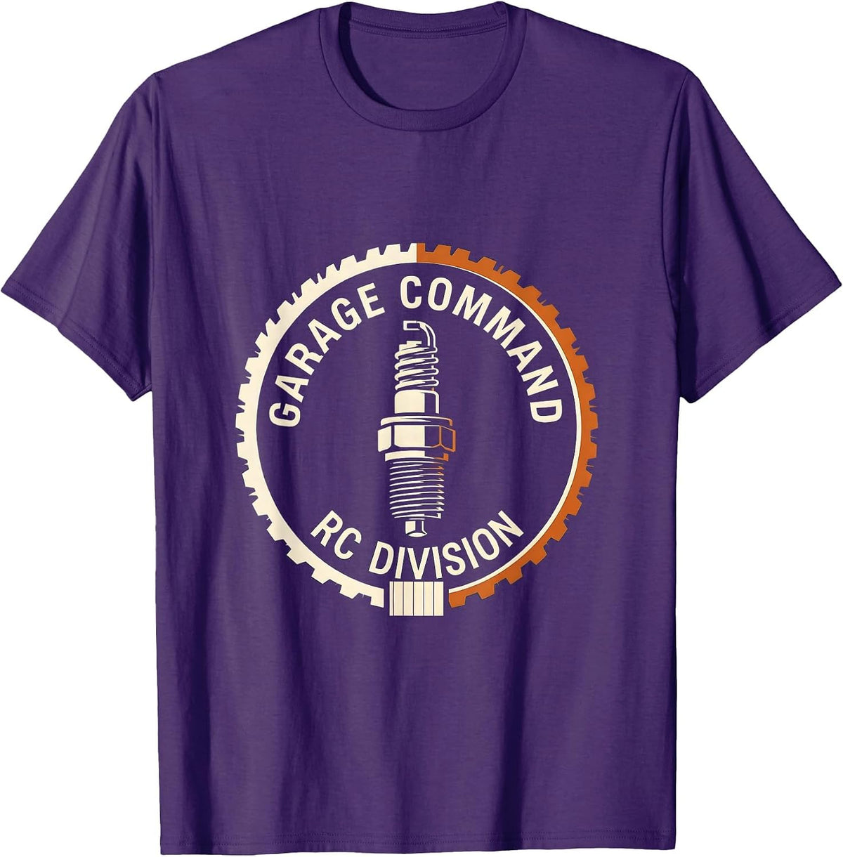 Men's Garage Command RC Division Editorial Conceptual Drag Racing T-Shirt - Purple