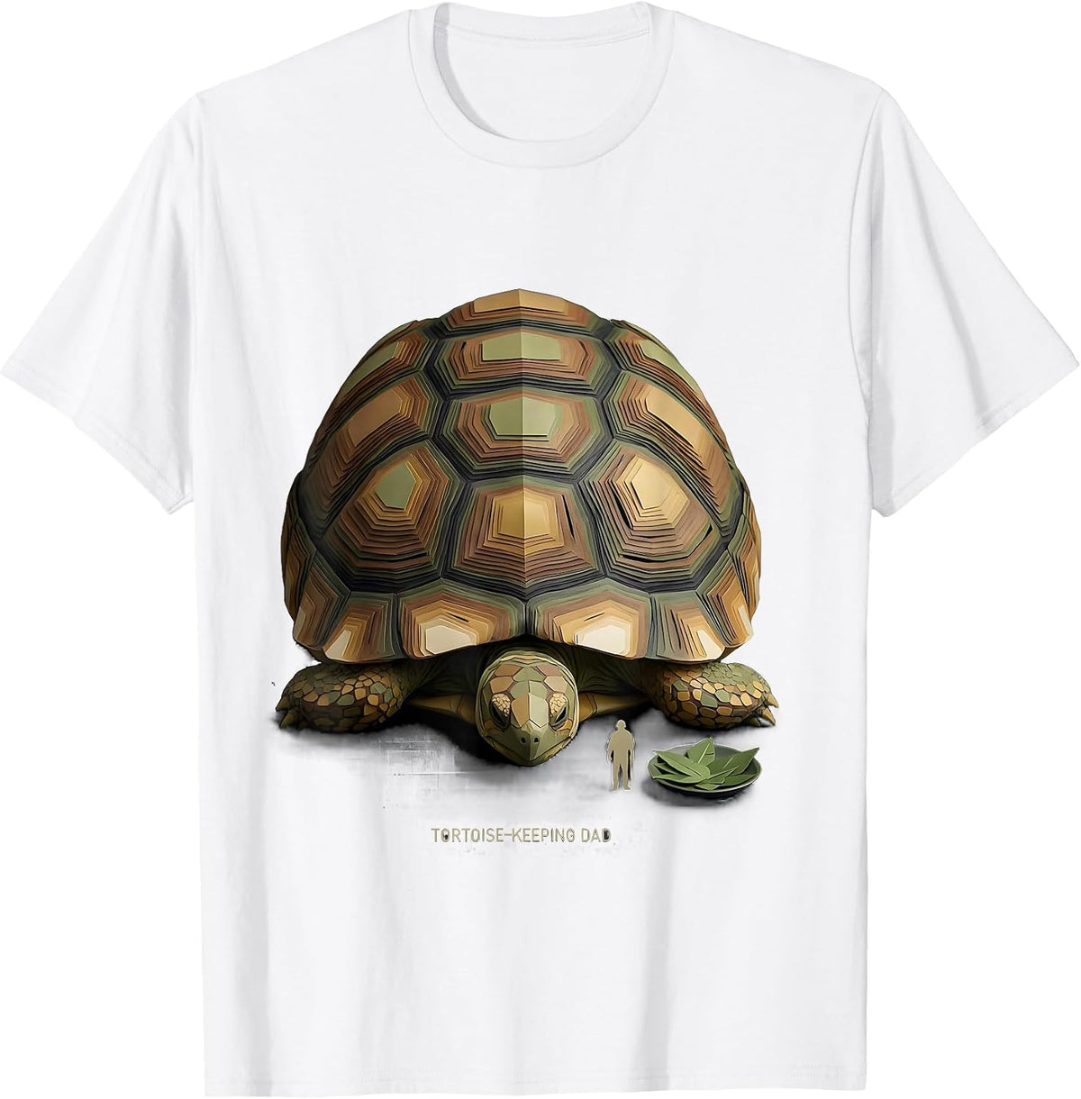 Tortoise-Keeping Dad Funny Pet Lover Gift for Dads T-Shirt - White
