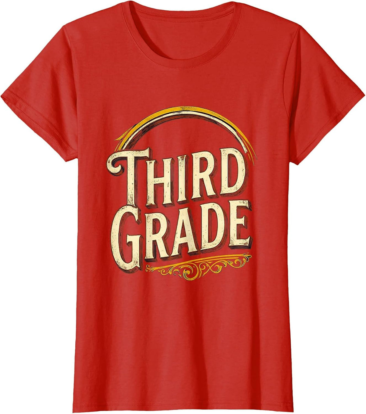 Third Grade Vintage Retro Teacher Back To School T-Shirt - Red
