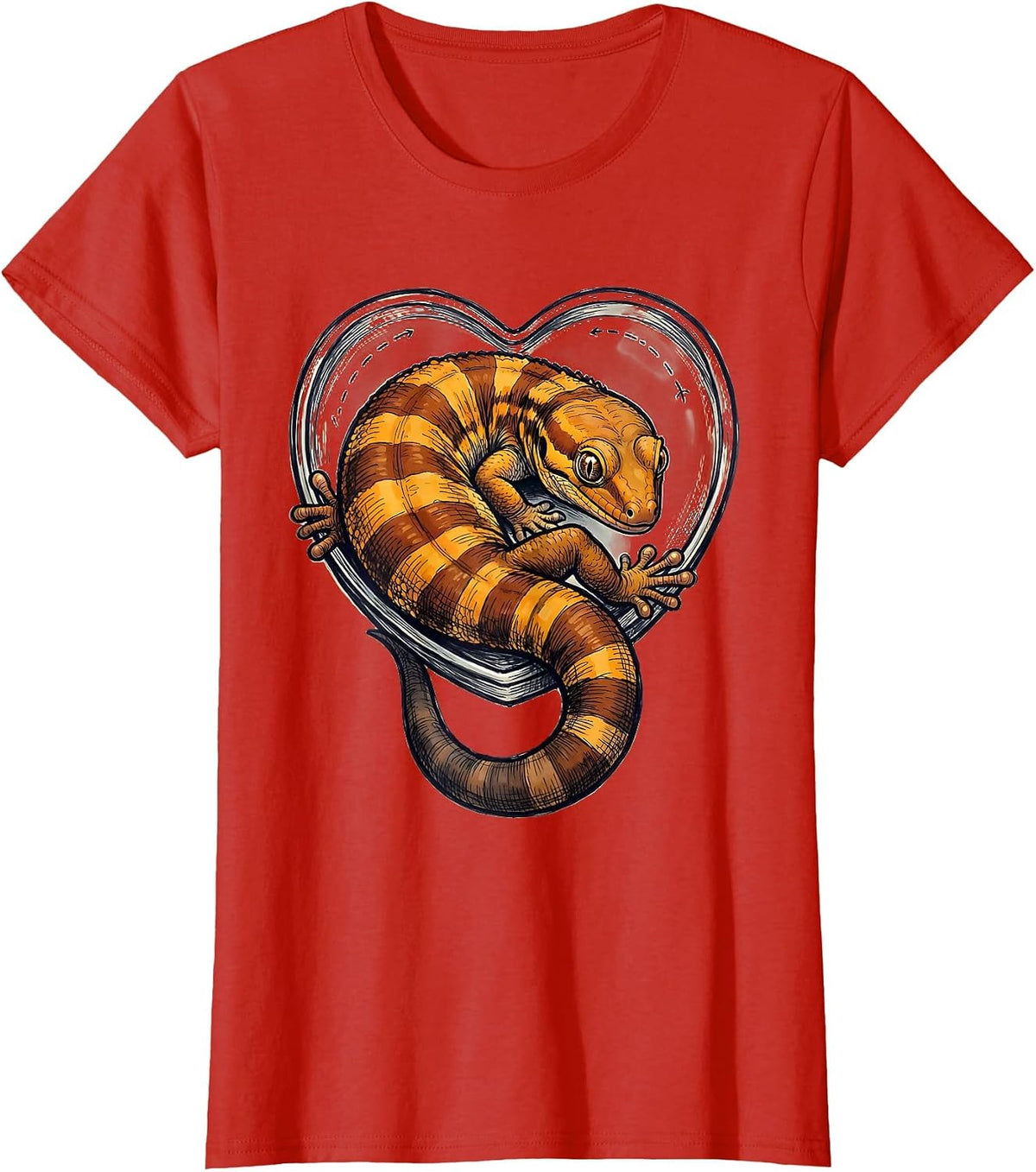 African Fat-Tailed Gecko Reptile Lover Pet Owner T-Shirt - Red