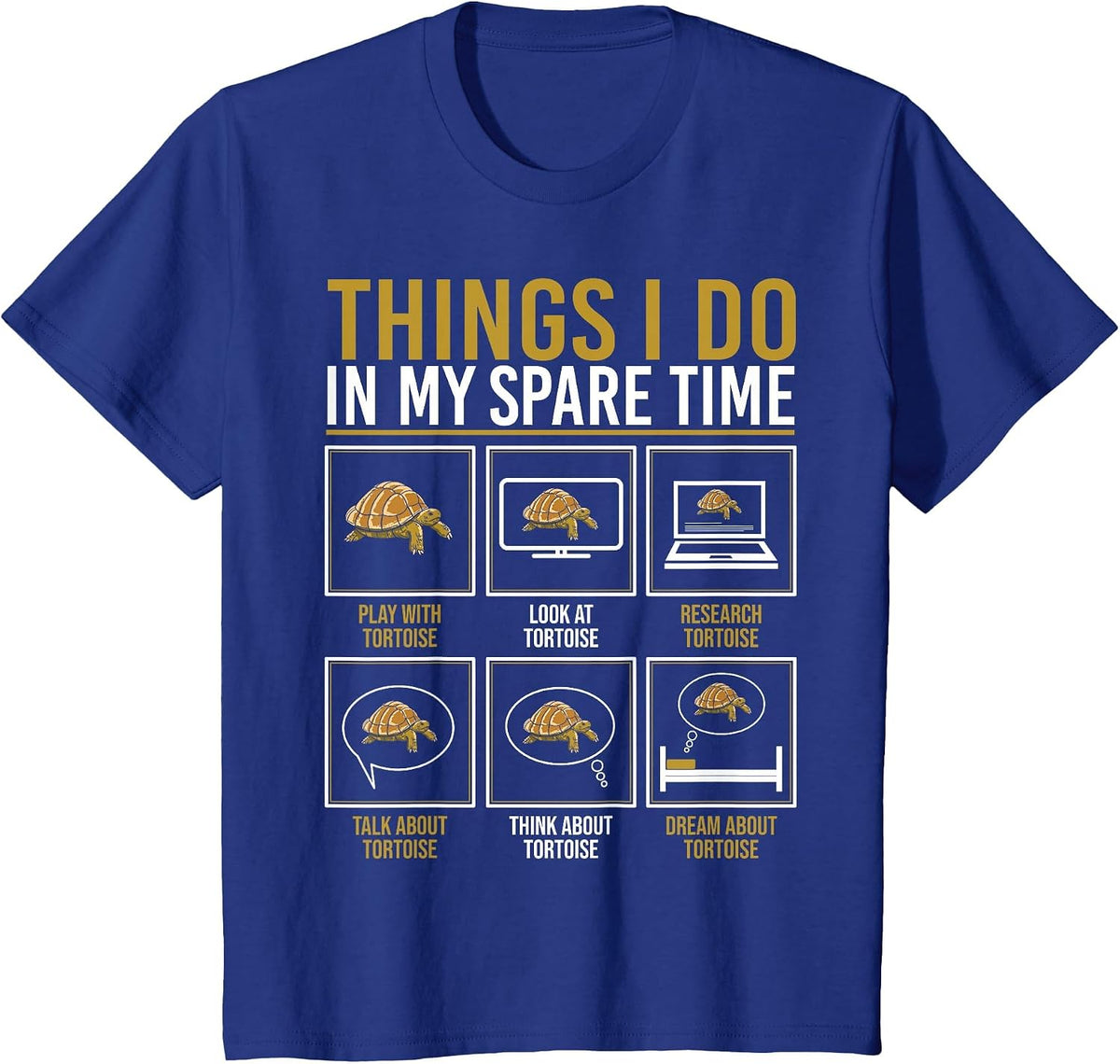 Things I Do in My Spare Time Turtle Reptile Men Turtle Fan T-Shirt - Royal Blue