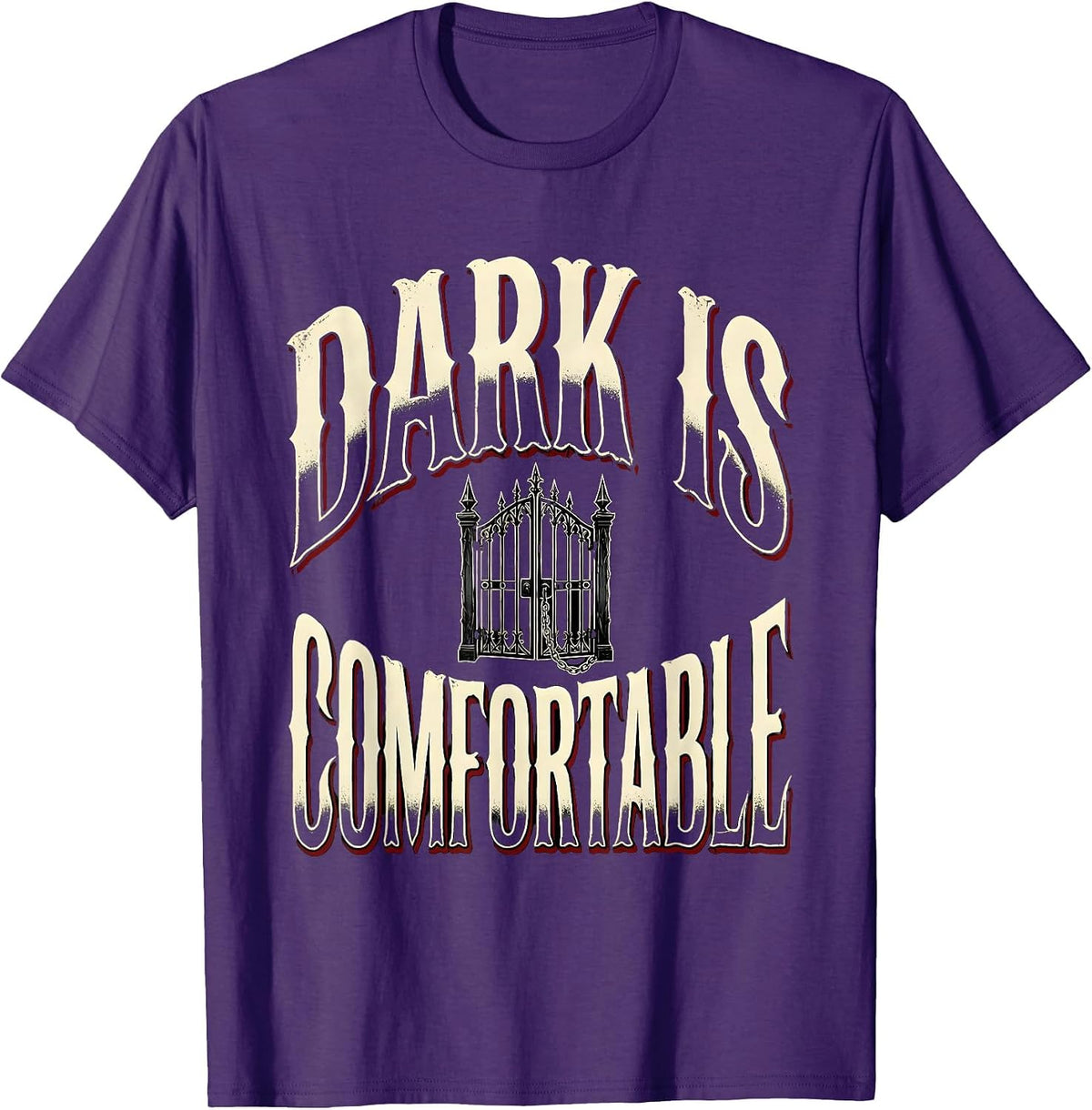 Men's Dark Is Comfortable Gothic Y2K Alt Emo Aesthetic T-Shirt - Purple