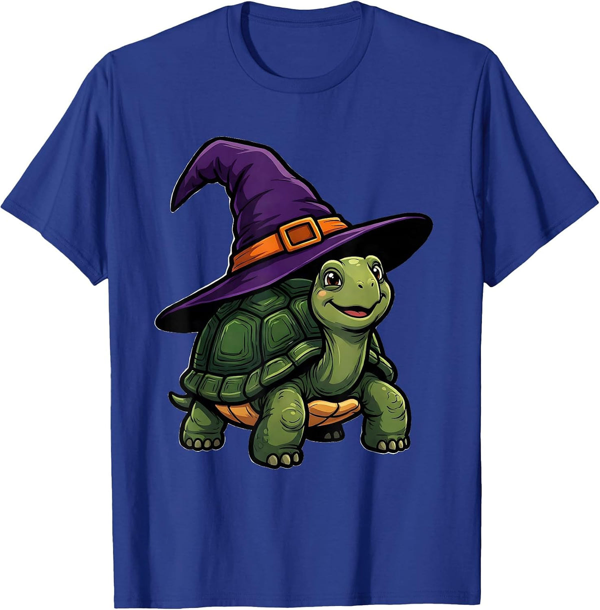 Cheerful Tortoise Cartoon Halloween Costume T-Shirt - Royal Blue