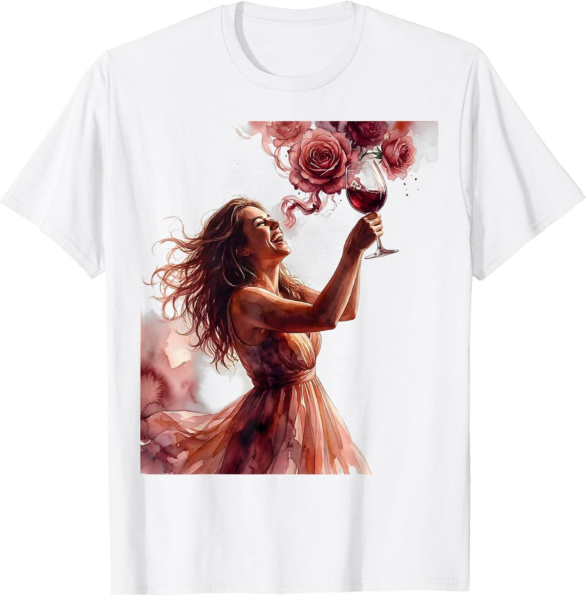 Men's Mimi Wine Lover Laughing Celebration Graphic T-Shirt - White