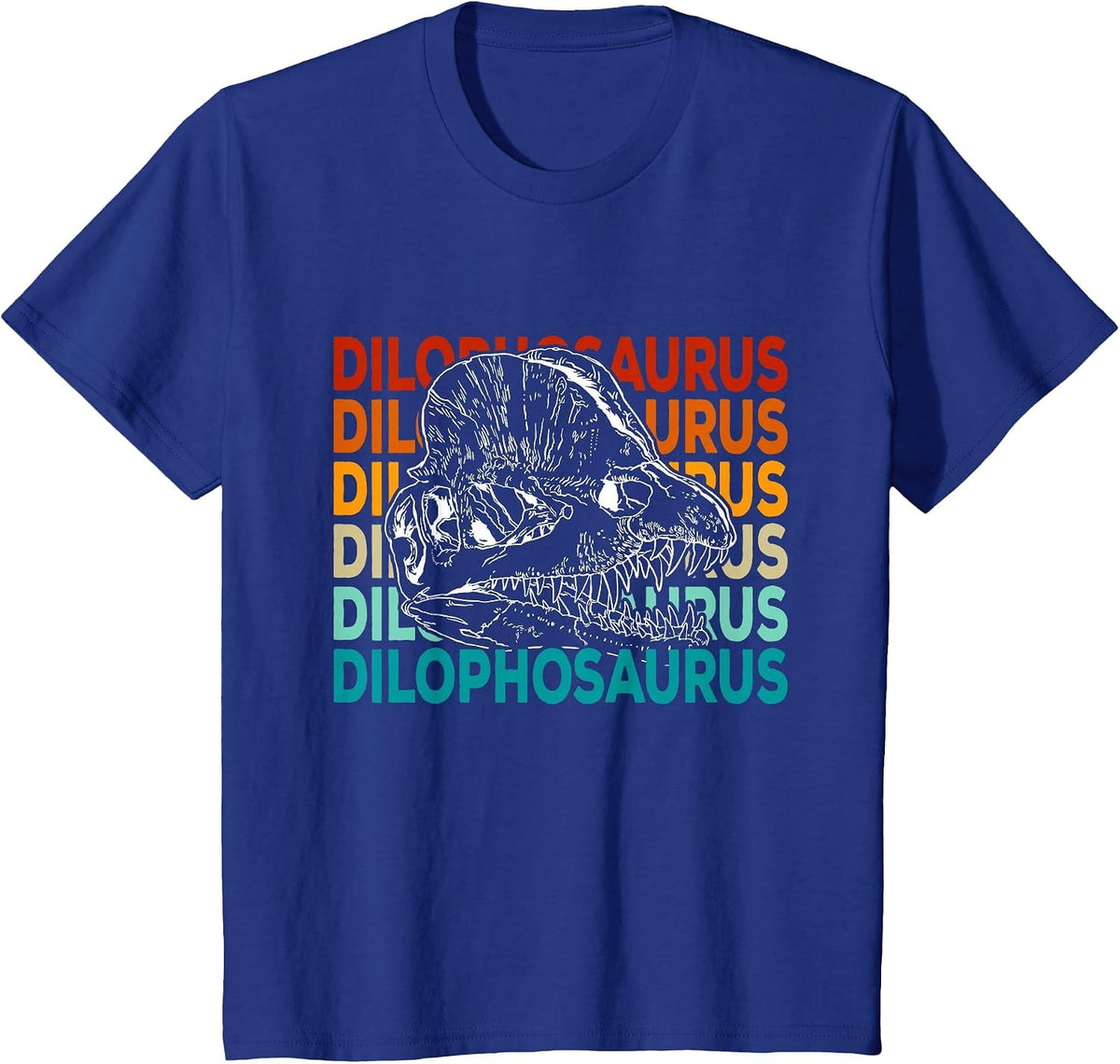 Dilophosaurus Dinosaur T-Shirt - Royal Blue