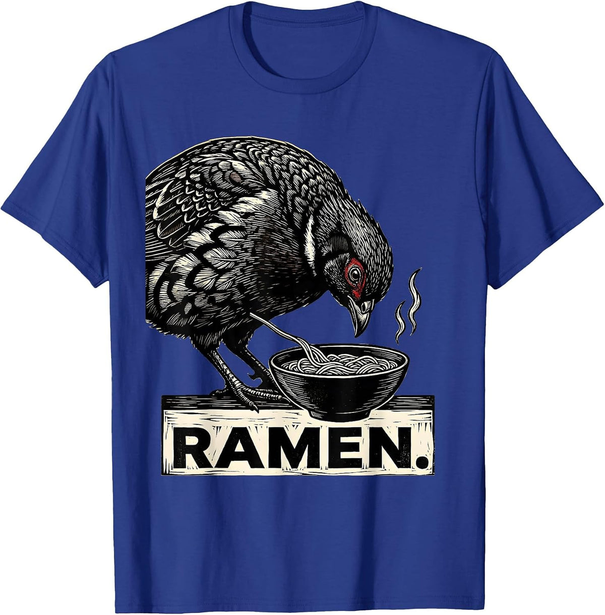 Men's Ramen Japanese Quail Kawaii Anime Animal Food Lover T-Shirt - Royal Blue