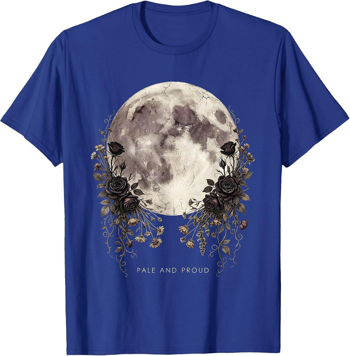 Men's Pale and Proud Goth Dark Aesthetic Design T-Shirt - Royal Blue