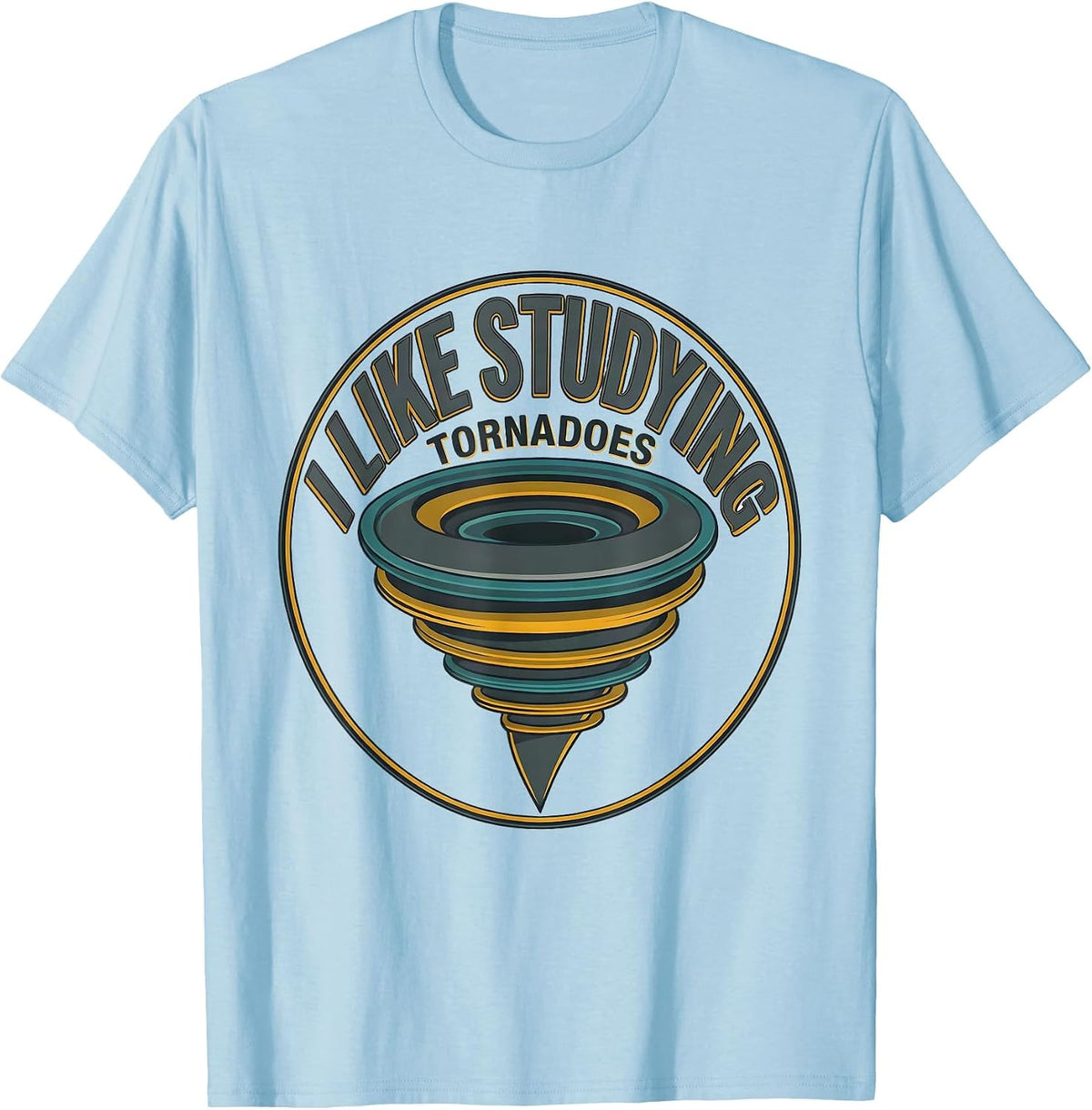 Men's I Like Studying Tornadoes Midcentury Modern Storm Chaser T-Shirt - Baby Blue