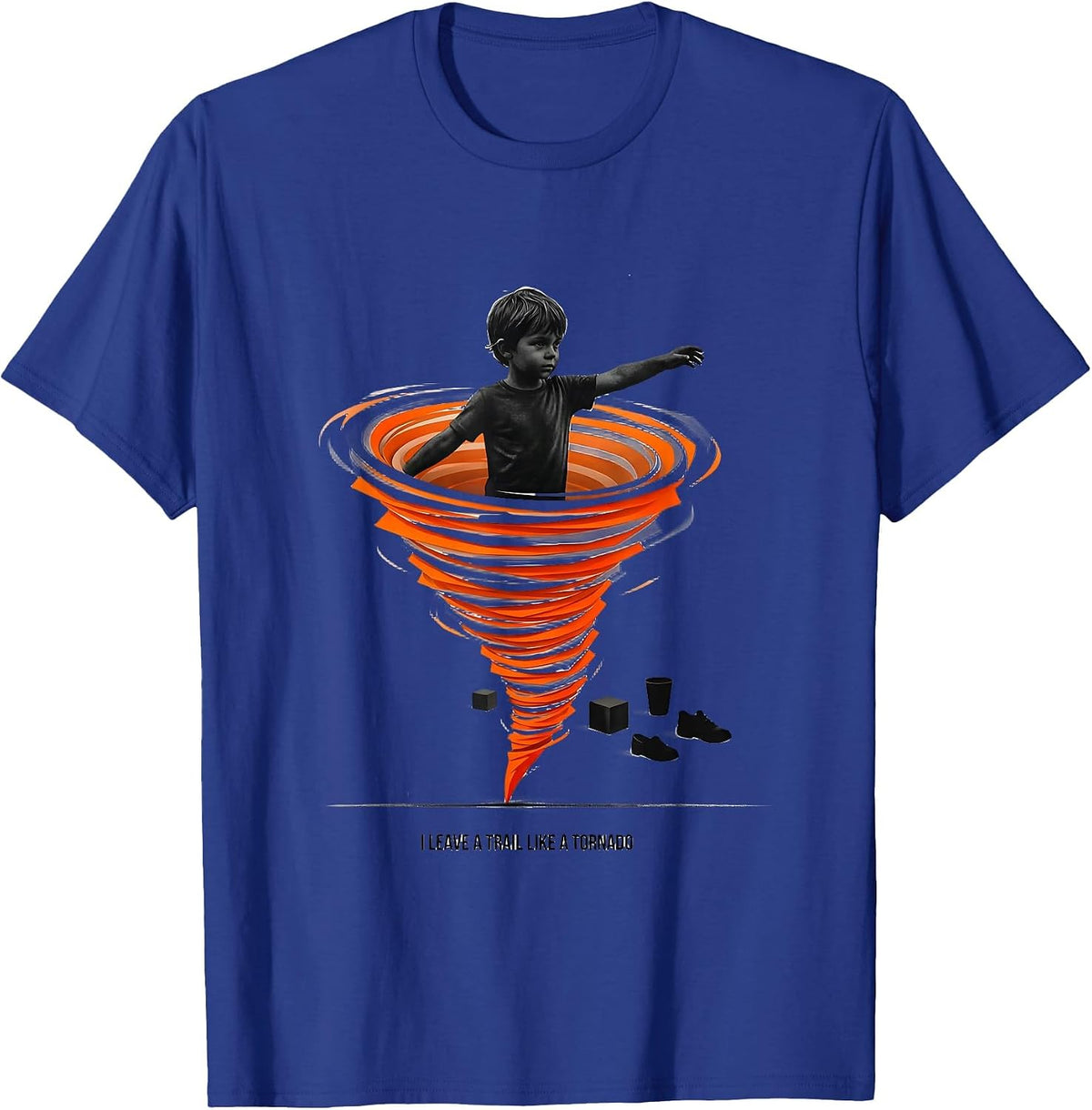 Men's I Leave A Trail Like A Tornado Funny Storm Chaser T-Shirt - Royal Blue