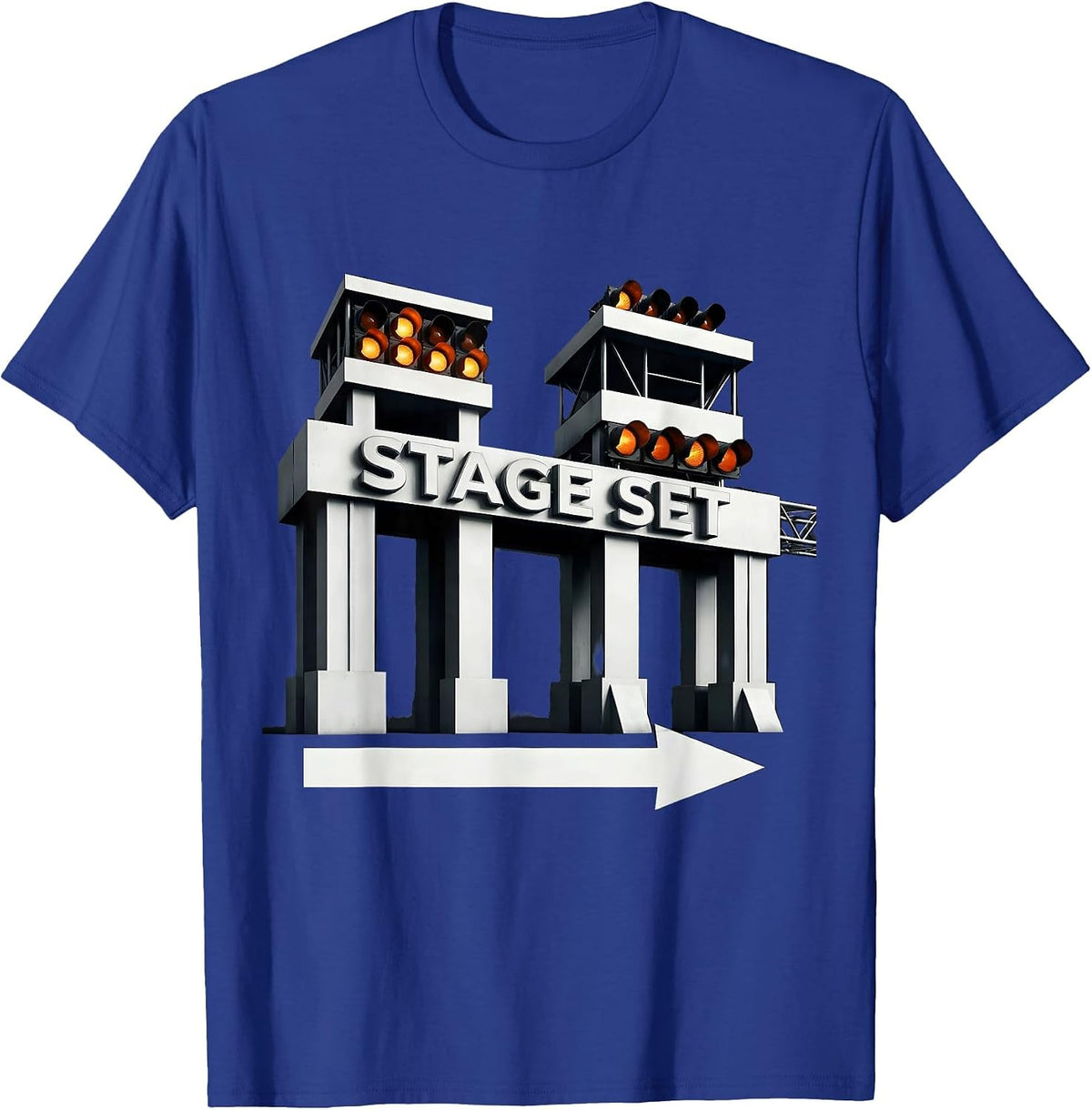 Stage Set Brutalist Drag Racing RC Car Hobbyist Gift T-Shirt - Royal Blue