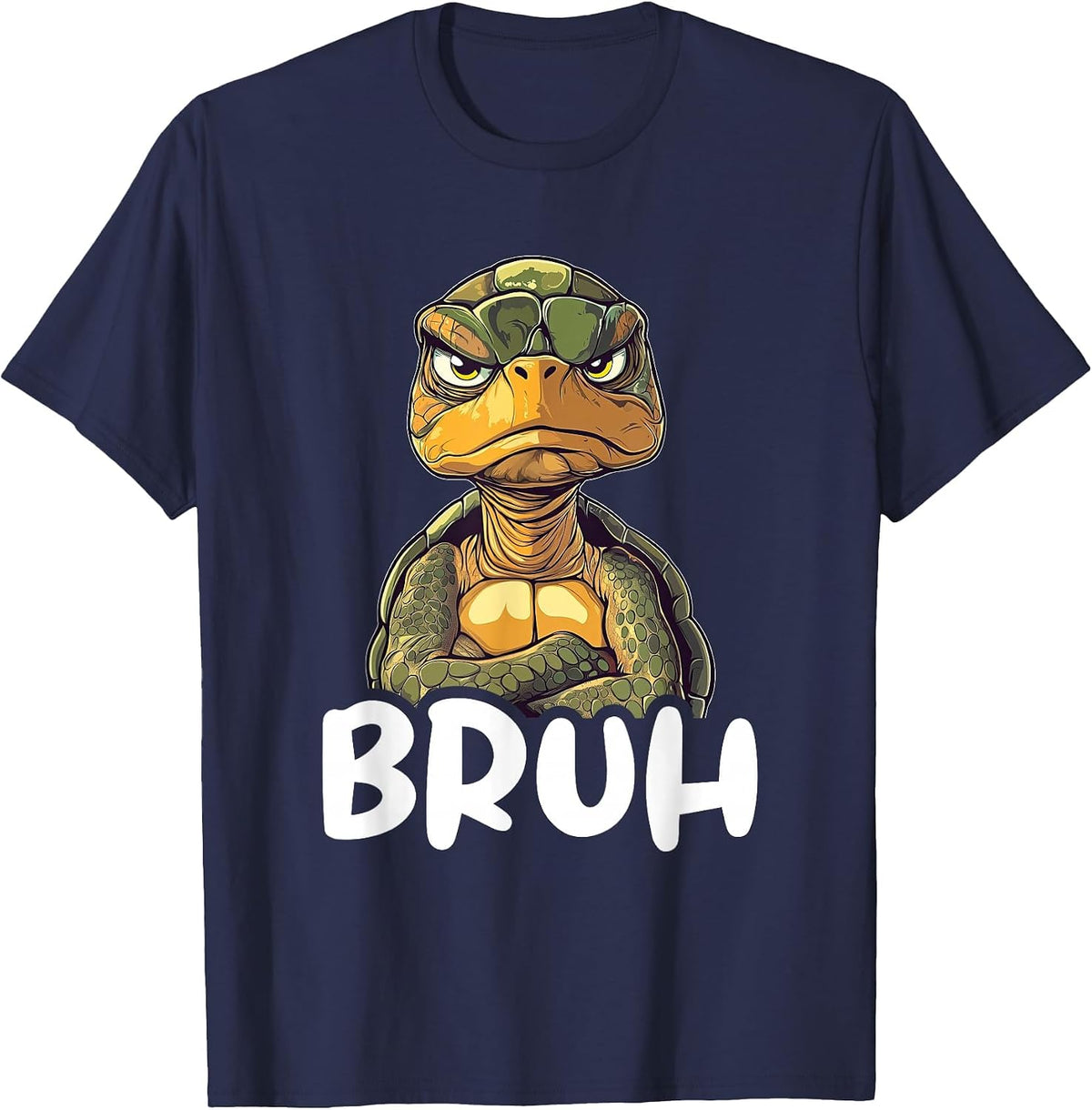 Turtle Lover Bruh Funny Turtle T-Shirt - Navy Blue