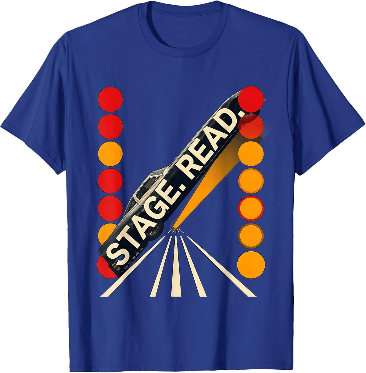 Men's Stage. Read Constructivist Poster Drag Racing RC Car T-Shirt - Royal Blue
