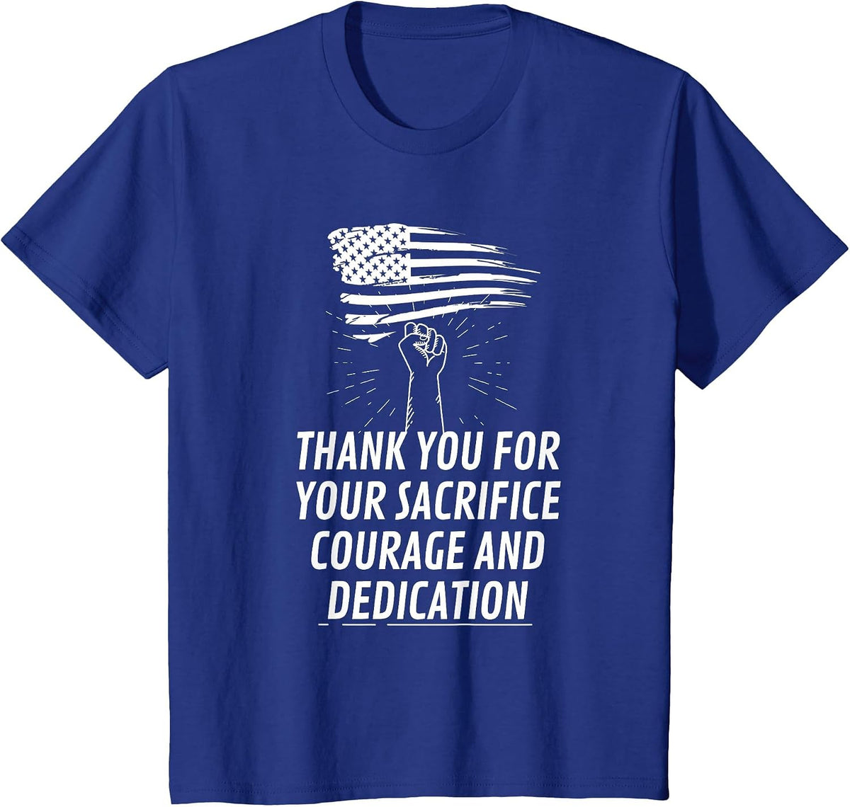 Veteran Day Thank You for Your Sacrifice Brave Men and Women T-Shirt - Royal Blue