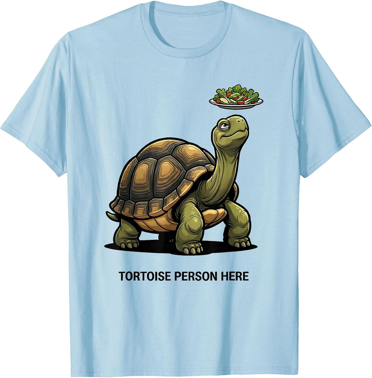 Men's Tortoise Person Here Funny Tortoise Lover Pet Humor T-Shirt - Baby Blue