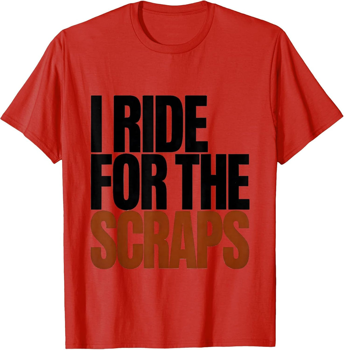 Men's I Ride For The Scraps Funny Raccoon Trash Panda Meme Humor T-Shirt - Red