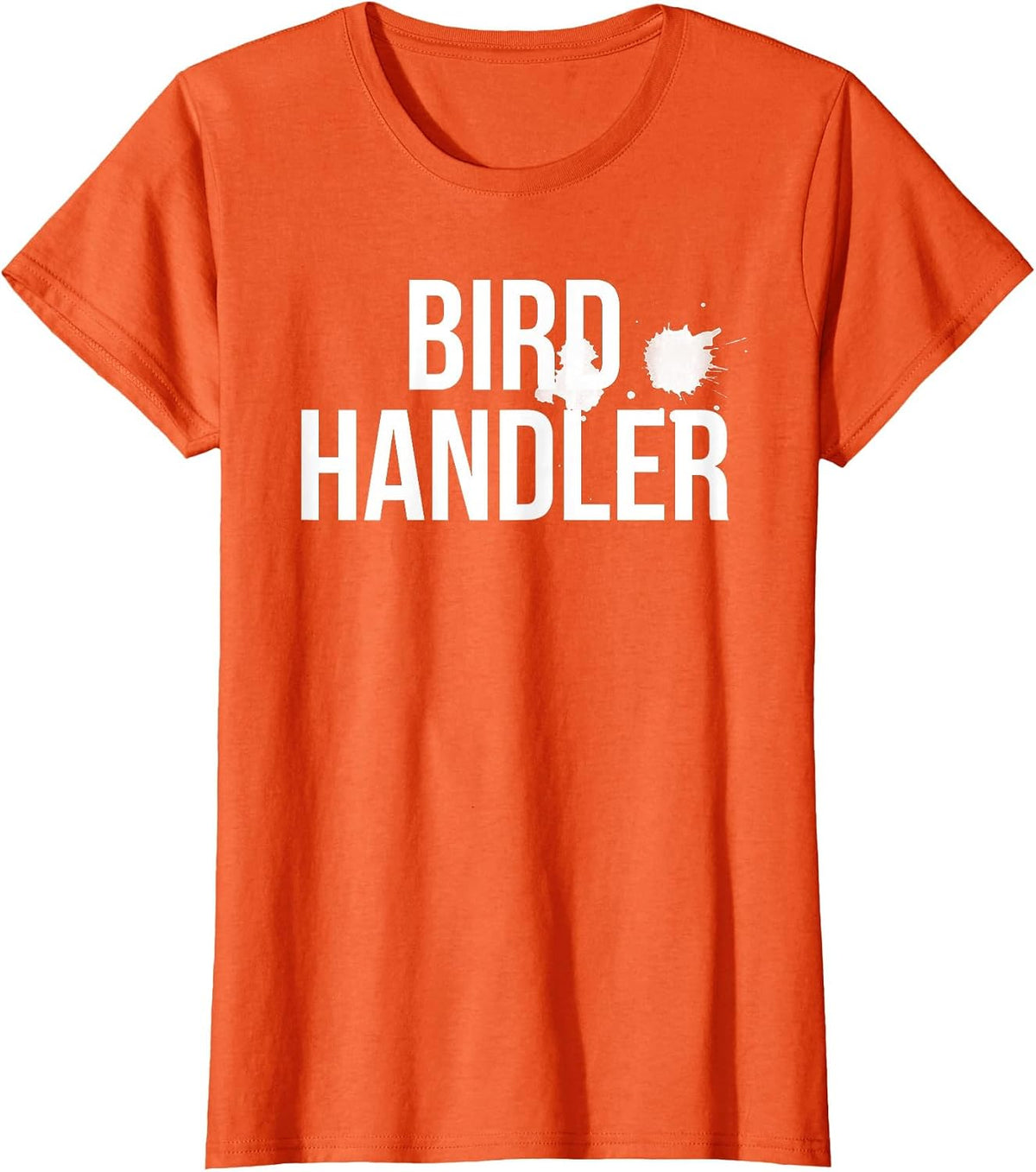 Bird Handler Shirt Halloween Costume Tshirt with droppings - Orange