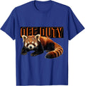 Off Duty Brutalist Graphic Red Panda Lover Animal Enthusiast T-Shirt - Royal Blue