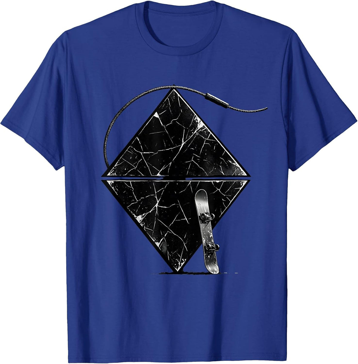 Double Black Diamond Snowboard Ski Humor Gift T-Shirt - Royal Blue