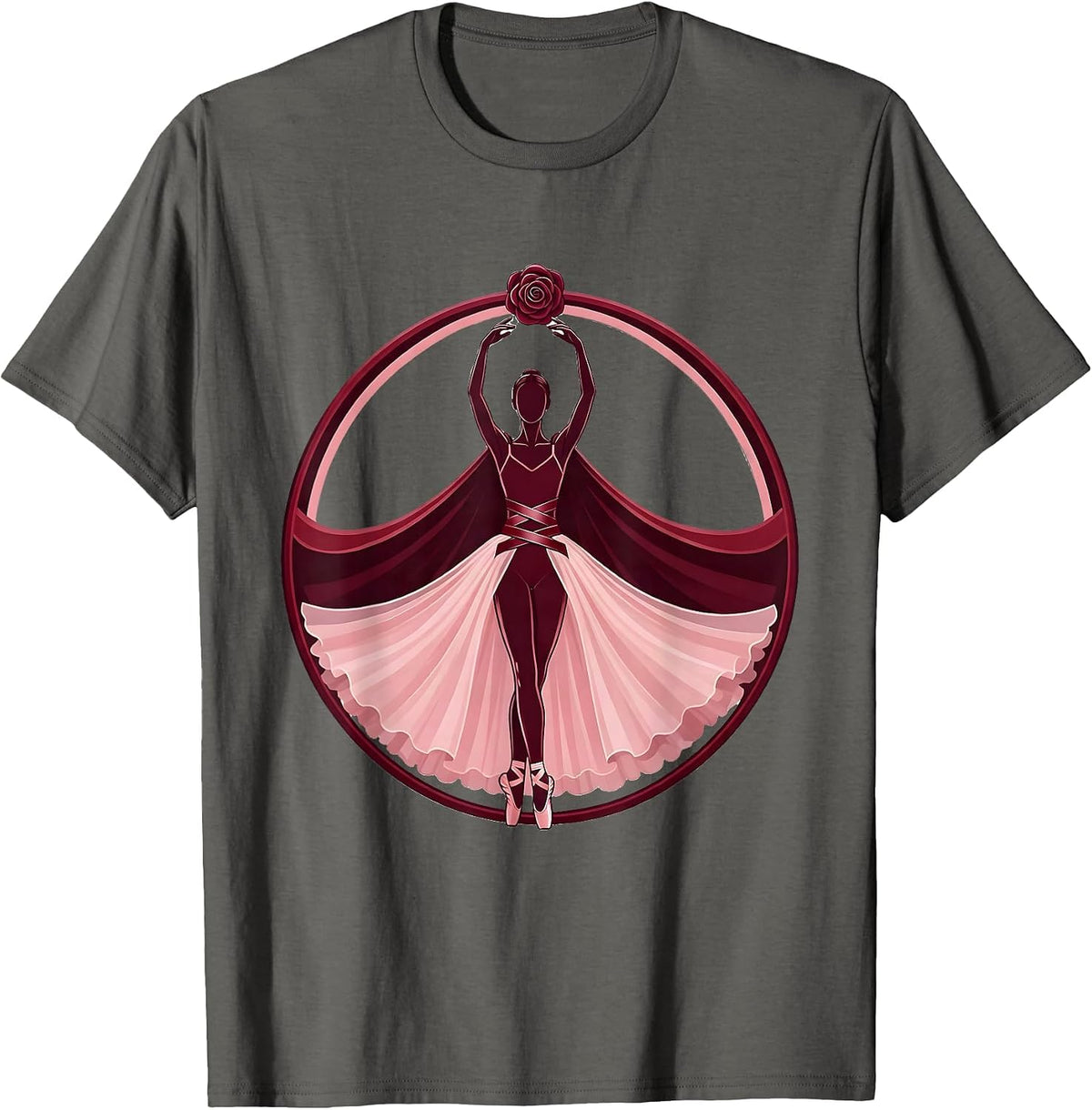 Men's Stylish Cape Silhouette Mimi Graphic Tee T-Shirt - Asphalt Grey