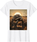 Women's Giant Tortoise Safari Wildlife Illustration T-Shirt - White