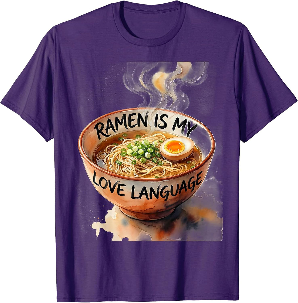 Men's Ramen Is My Love Language Foodie Design T-Shirt - Purple