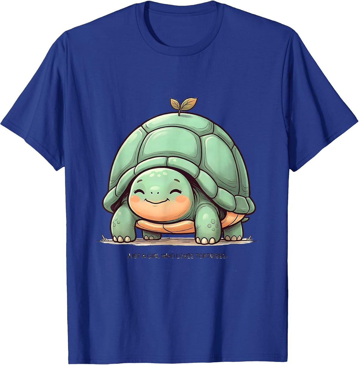 Just A Girl Who Loves Tortoises Cute Kawaii Reptile Lover T-Shirt - Royal Blue