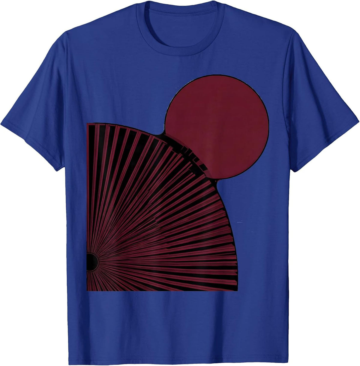 Men's Radial Fan Geometric Cranberry Sauce Thanksgiving Food Humor T-Shirt - Royal Blue