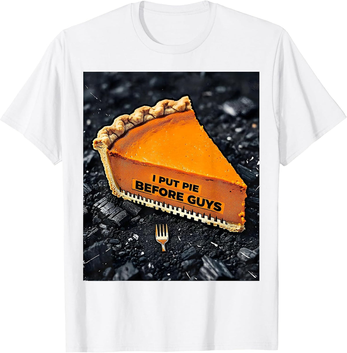 Men's I Put Pie Before Guys Funny Thanksgiving Pumpkin Pie Humor T-Shirt - White