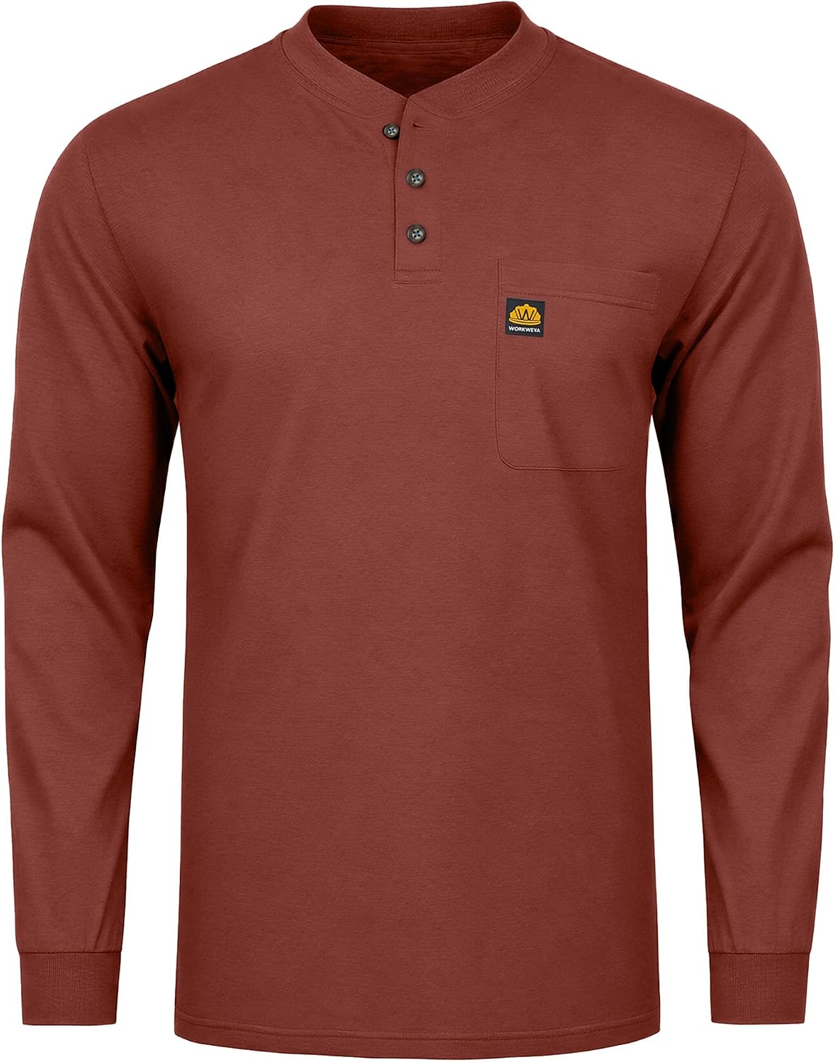 FR Shirts for Men 5.5 oz Flame Resistant Long Sleeve Shirt for Welding CAT2 - Maroon1