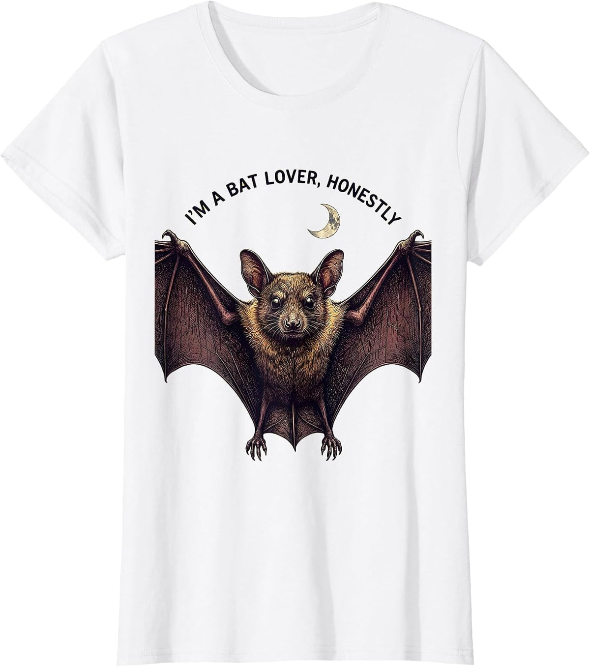I'm A Bat Lover Honestly Funny Bat Lover Halloween Nature T-Shirt - White