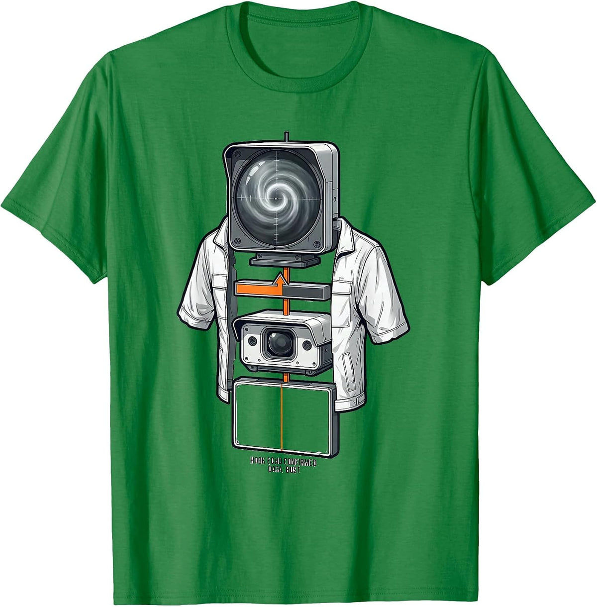 Men's Hook Echo Confirmed Data Bust Storm Chaser Meteorology Humor T-Shirt - Kelly Green
