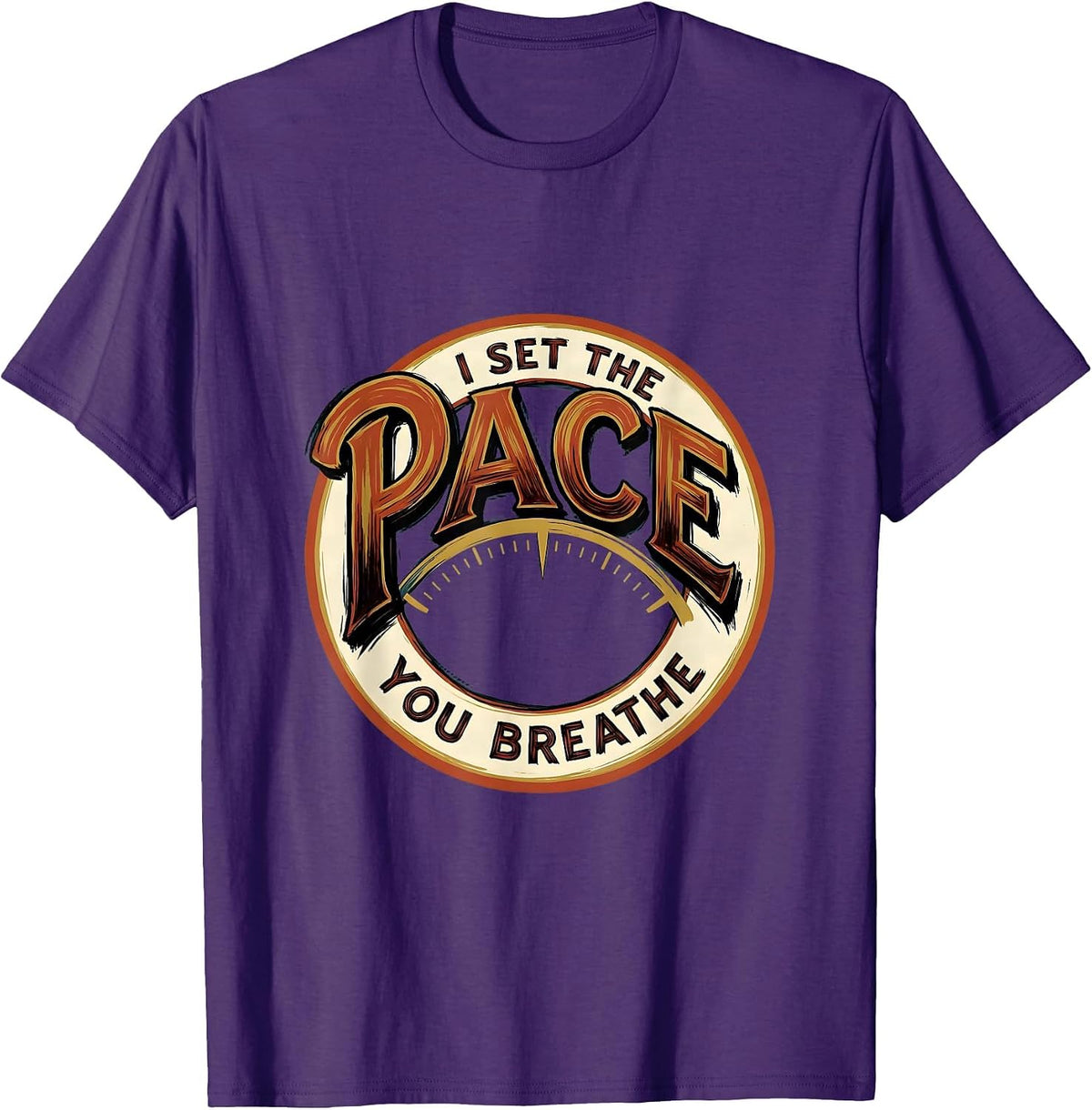 Men's I Set The Pace You Breathe Respiratory Therapist RT Care T-Shirt - Purple
