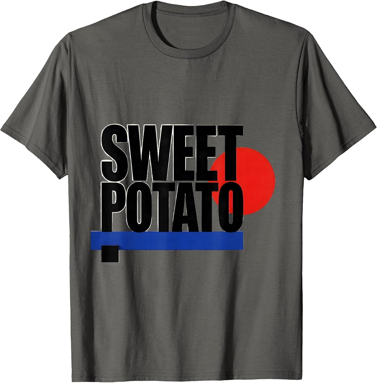 Sweet Potato Funny Grouchy Potato Couple Thanksgiving Humor T-Shirt - Asphalt Grey