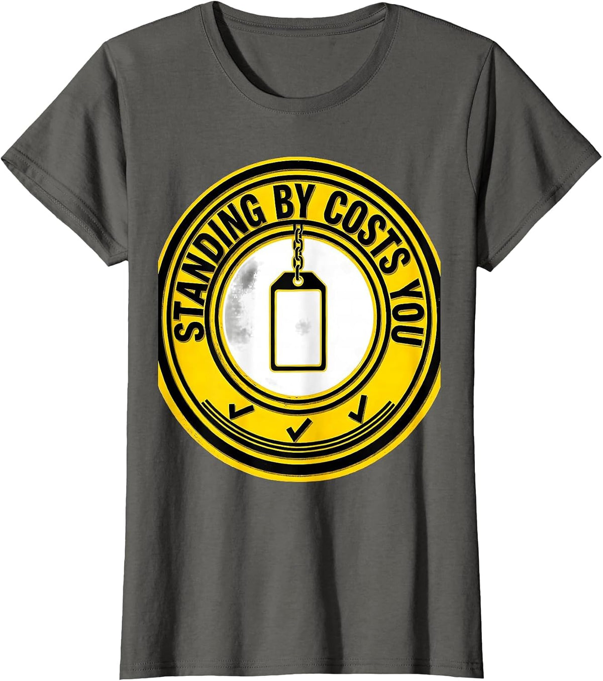 Women's Standing By Costs You Funny Plumber Pipefitter Occupation T-Shirt - Asphalt Grey