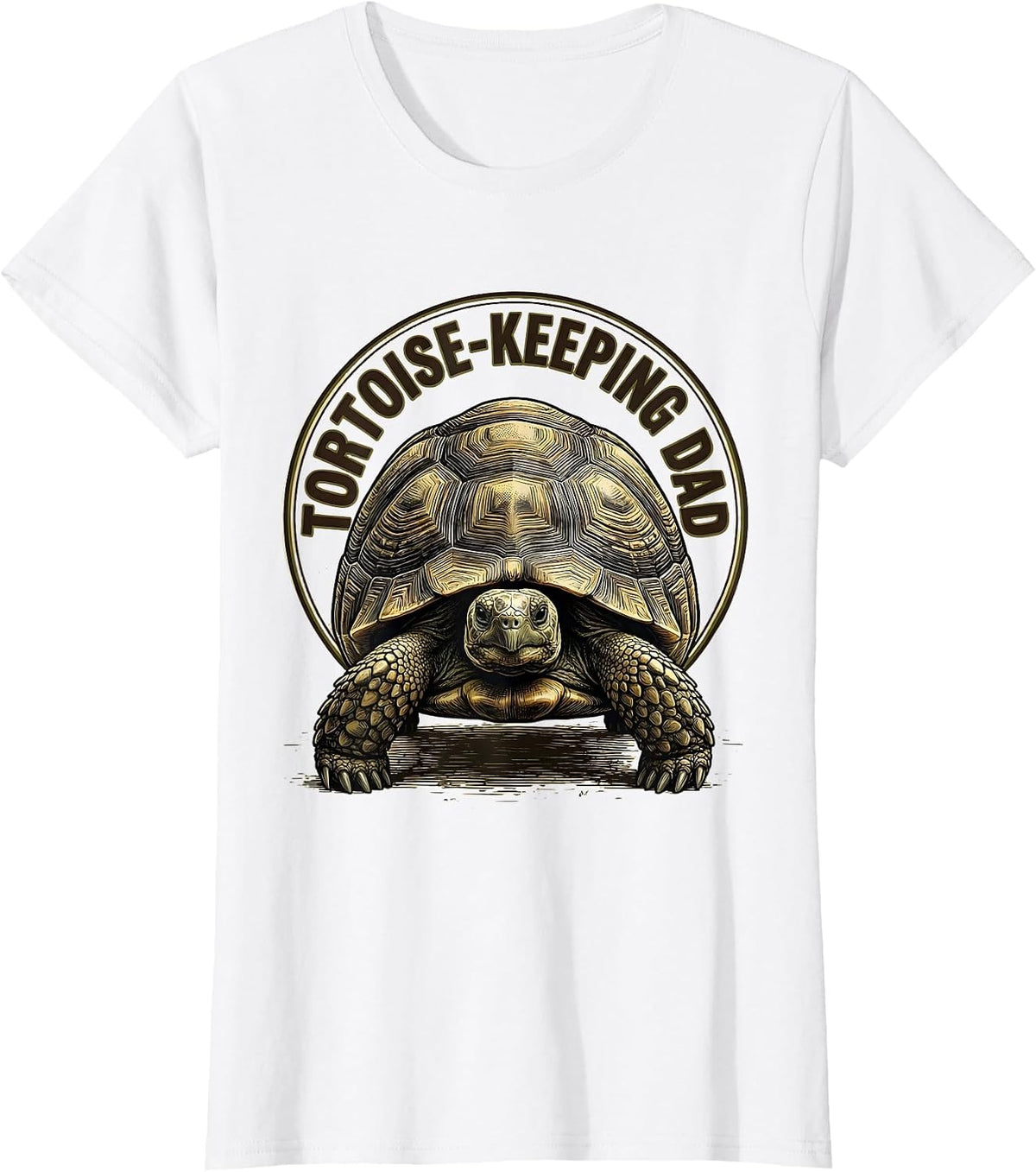 Women's Tortoise-Keeping Dad Funny Dad Pet Lover Gift T-Shirt - White