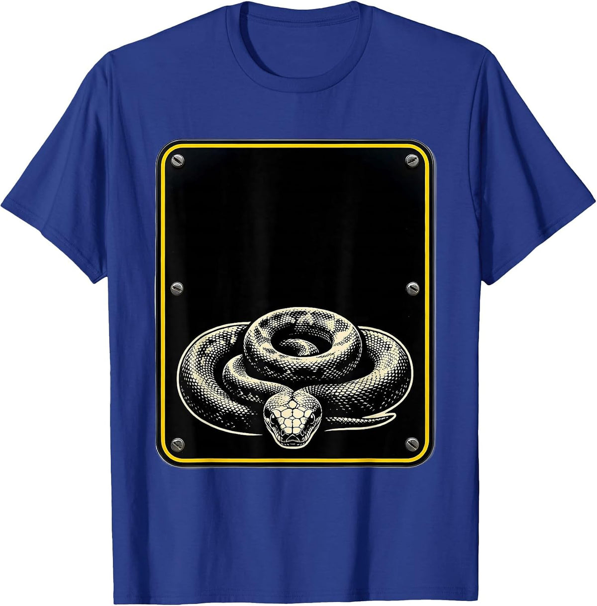 Ball Python Stencil Reptile Humor Kids Boys Girls T-Shirt - Royal Blue