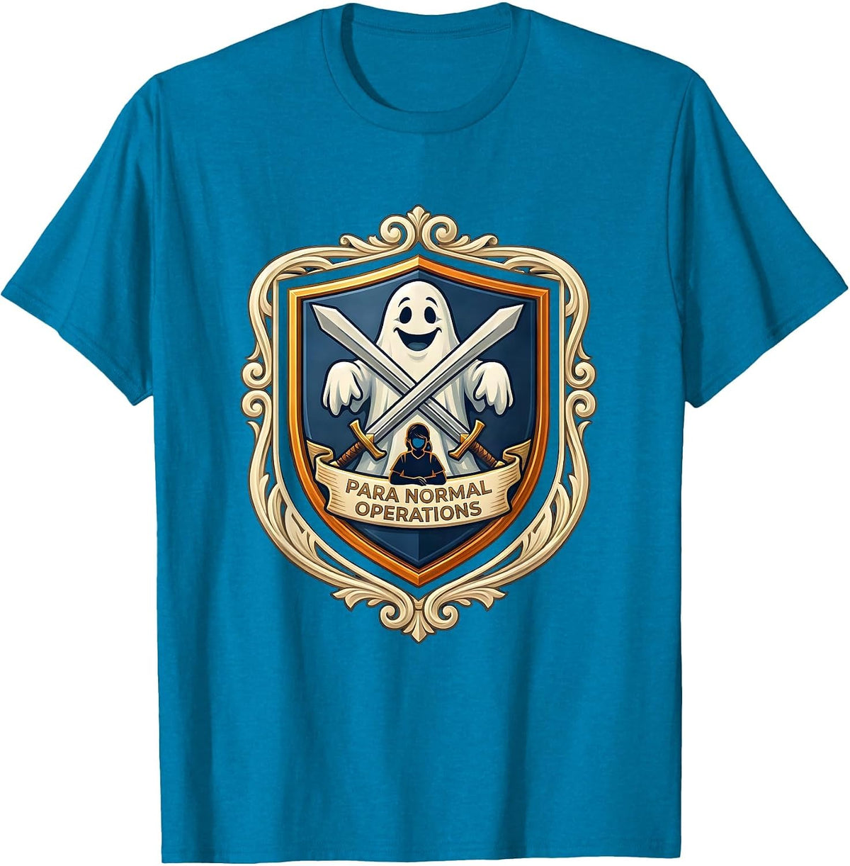 Para Normal Operations Ghost Paraprofessional Halloween T-Shirt - Sapphire Blue