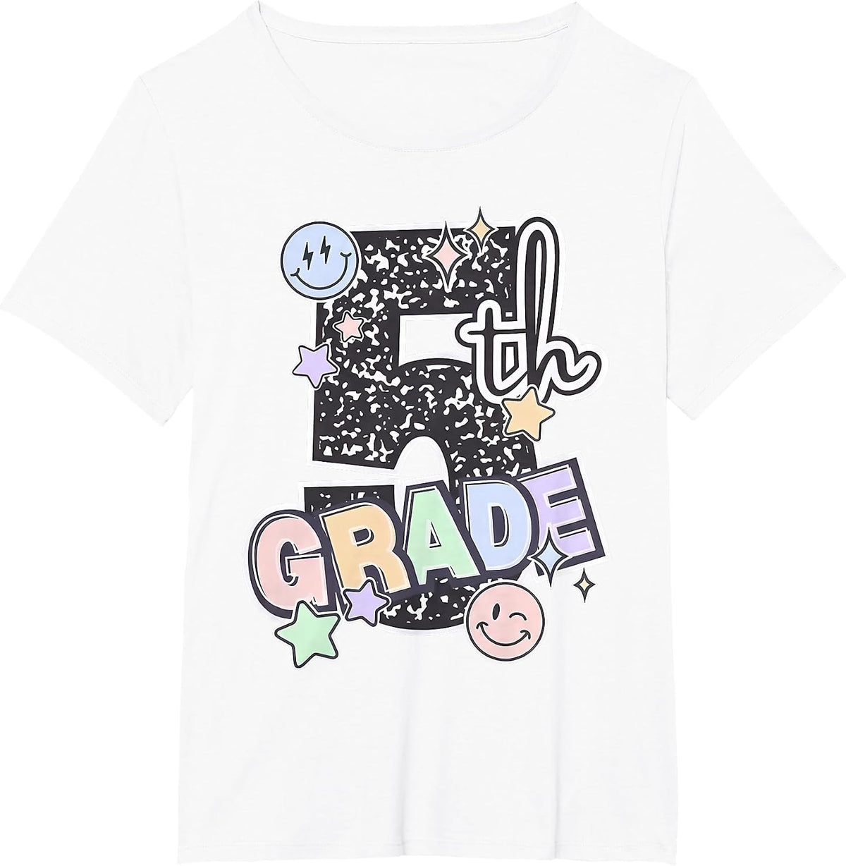 Fifth Grade 5th Grade Composition Notebook Teachers T-Shirt - White