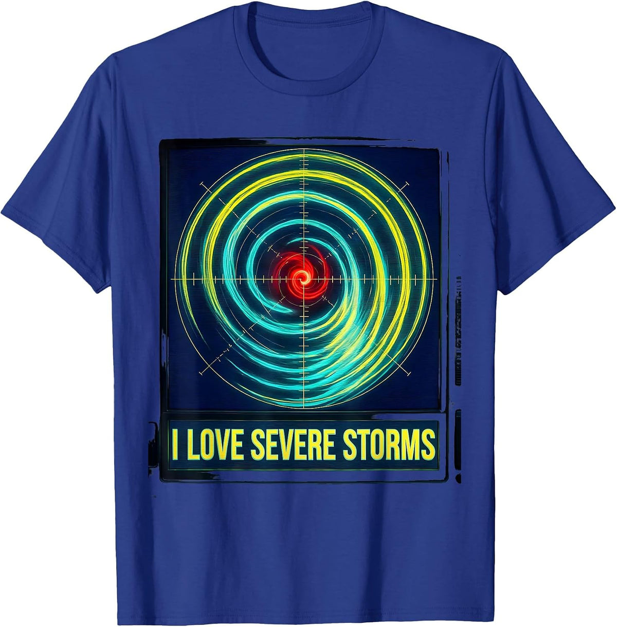 I Love Severe Storms Funny Storm Chaser Tornado Weather T-Shirt - Royal Blue